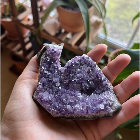 173g Amethyst Crystal Cluster 3.5”x3” - Picture 1 of 8